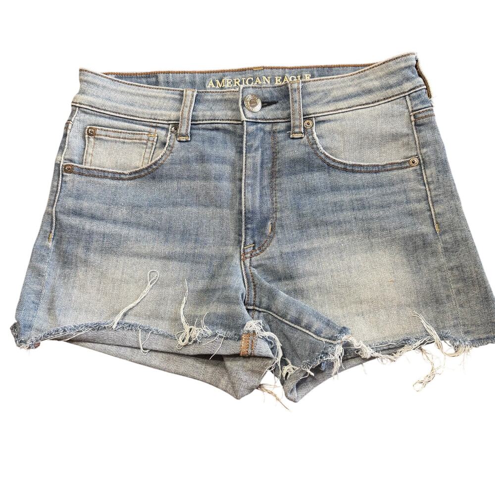 American Eagle (AEO) hi -rise shortie Denim Shorts